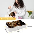 thumbnail image 5 of Leopard PU Leather Jewelry Box Organizer with Removable Compartment - Portable Decorative Jewelry Boxes, 5 of 6