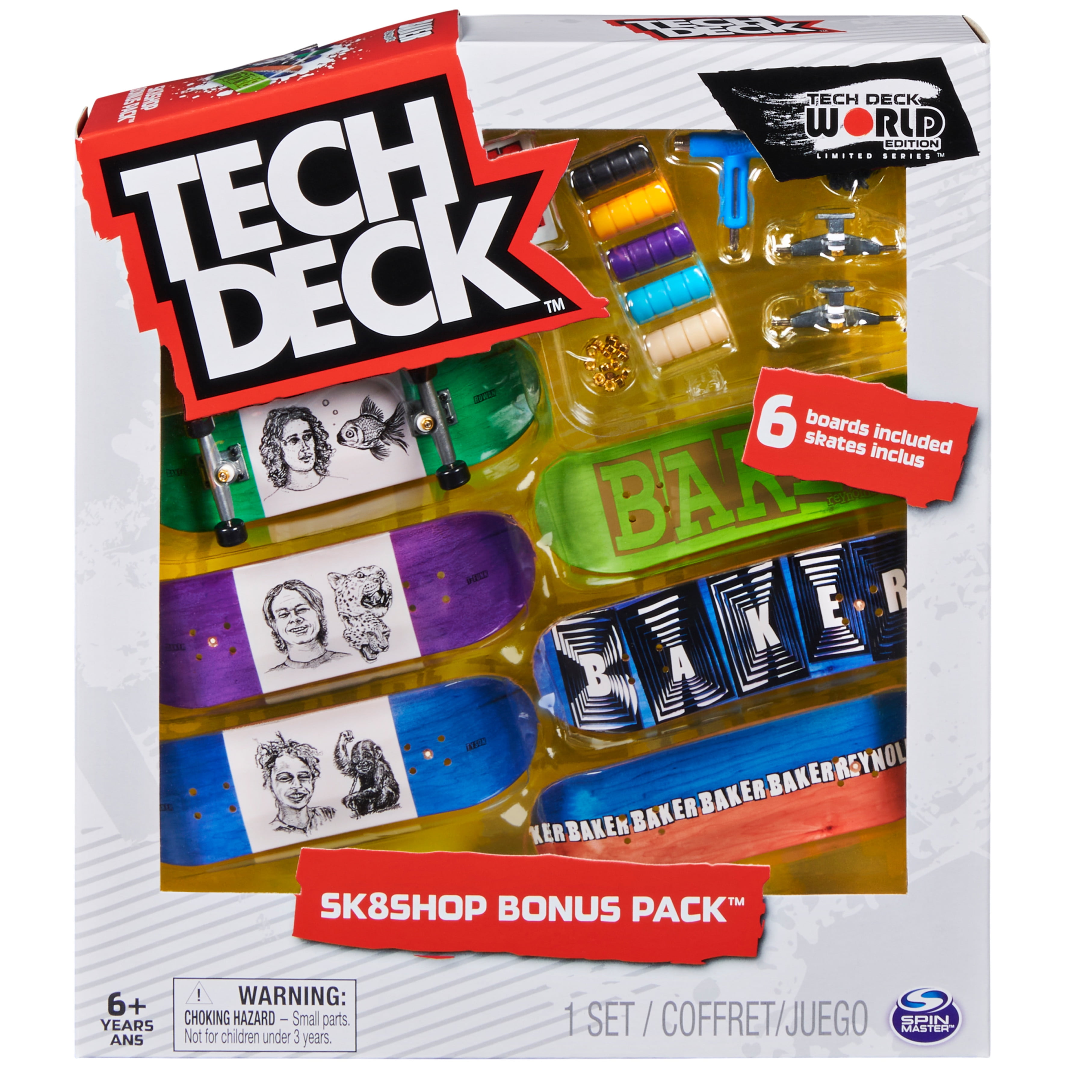 Tech Deck ~ Real ~ Skateboard Fingerboard ~ 6 pack 