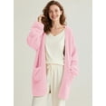 thumbnail image 3 of DAKIMOE Sleep Cardigans Robe Bed Jackets for Women Cozy Sherpa Coat House Jacket Loose Oversized Fleece Fuzzy Outwear, S-XXL, 3 of 8