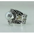 thumbnail image 5 of Freshwater Pearl 925 Sterling Silver Handmade Women Statement Ring Size 10.5, 5 of 6
