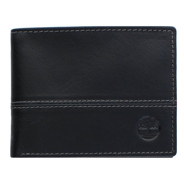Cartera Bifold Híbrida Timberland de Cuero Negra