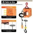thumbnail image 4 of Portable 3-in-1 1500W Electric Hoist Winch with Wireless Remote, 660lbs Load, 38.7ft Lift Range, Portable Overhead Crane for Garage, Warehouse & Construction, 4 of 10
