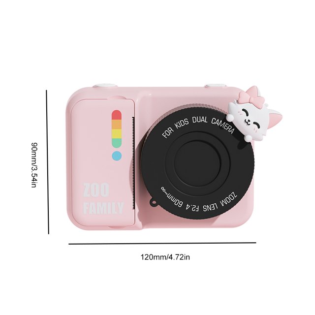 Cámara instantánea de 48MP cámara de vídeo para niños cámara de 1080P para niños pequeños con 3 rollos de papel fotográfico regalos para niñas niños cumpleaños vacaciones viajes