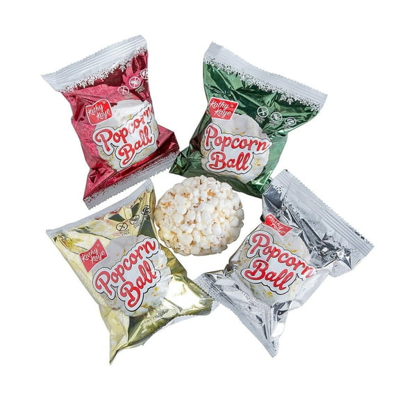 Fun Express New Popcorn Balls, Edibles, Christmas, 18 Pieces