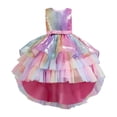 thumbnail image 3 of JAJAHO Girls Sparkly Dress Sleeveless Glitter Sequin Mesh Layered High-Low Summer Midi Dresses Birthday Party Outfit For Kids 3-14Y, 3 of 4