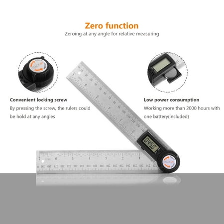 TACKLIFE Digital Angle Finder Protractor 7   Stainless Angle Finder Ruler Model MDA02