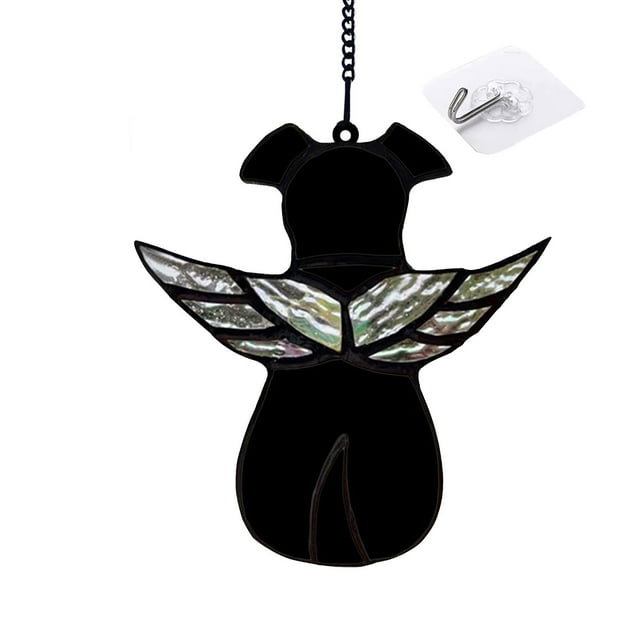 Stained Dog Memorial Gifts For Dog Lovers A Angel Wing Dog Decor Window Hanging Suncatcher Loss Of Dog Sympathy Gift Pet Loss Remembrance Gift In Memory Of Dog