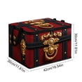 thumbnail image 3 of Cififendec Christmas Vintage Treasure Chest Storage Bin, 16.54"×11.81", Fabric Organizer with Pirate Trunk Print for Clothing Storing and Toy Space Arranging, 3 of 6