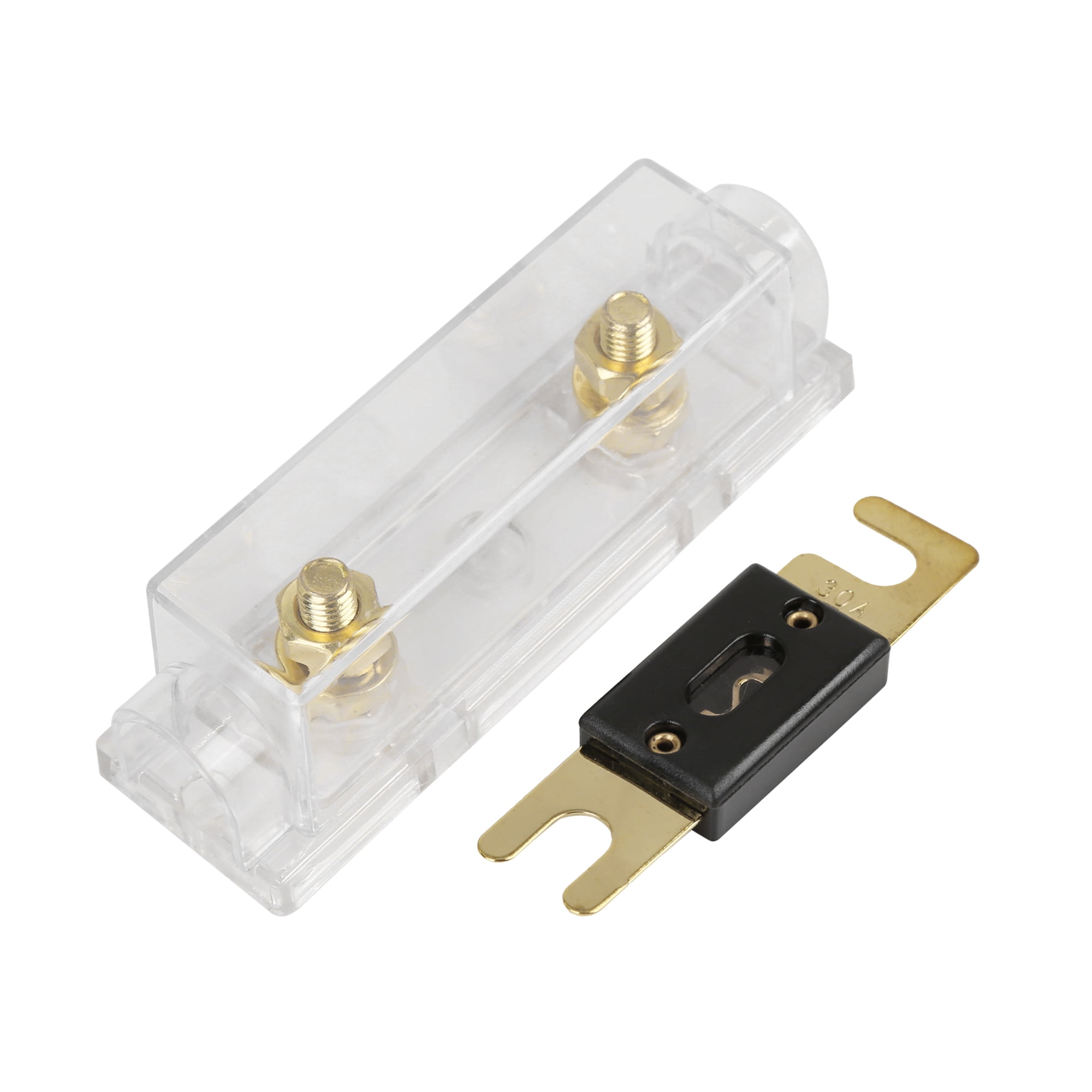 30 Amp ANL Fuse with InLine Holder 0 4 8 10 Gauge for