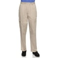 thumbnail image 2 of Mens Full-Elastic Twill Casual Pants with Center-Snaps Closure, 2 of 7