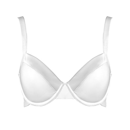 

CAICJ98 Lingerie for Women Women s Solid Color Underwire Small Chest Push Up Anti Sag Adjusting Bra Three Bra Sports Brawls for Women (White 85C)