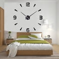 thumbnail image 2 of Billuyoard Reloj de pared 3D autoadhesivo analógico alimentado por elegante DIY funcionamiento silencioso hogar Oficina sala de estar relojes Decoración del hogar Negro Billuyoard HA067873-02, 2 of 5