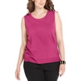 thumbnail image 1 of August Silk Womens Plus Knit Sleeveless Pullover Sweater Pink 1X, 1 of 2