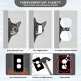 thumbnail image 3 of Yayeee Toggle Light Switch Wall Plate 1-Gang 4.5"x2.7" Home Decorative Outlet Cover, Black Cute Cat, 3 of 7