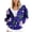 Dark Blue, variant on Ofreoo Women's Casual Christmas Printed Zipper Long Sleeve Hooded Sweatshirt Jacket Tops Lightweight Jacket Women Great Gifts for Less