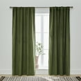 thumbnail image 4 of (2 pack) Better Homes & Gardens Dutch Velvet Solid 100% Blackout Single Curtain Panel, Green, 52" W x 84" L, 4 of 7