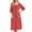 Red, variant on Joau Women Stripe Print Zipper Up Nightgown 3/4 Sleeves Loungewear Sleep Dress Full Length Loose Comfy Long Sleepwear Bathrobe with Pockets S-XXL
