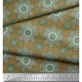thumbnail image 3 of Soimoi Cotton Voile Fabric Artistic Flower Mandala Print Fabric by The Yard 42 Inch Wide, 3 of 3