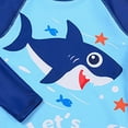thumbnail image 5 of HCNTES Toddlers Boys' 3-Piece Rashguard Set Kids Bathing Suit Set with Hat UPF 50+(Sky Blue,11-12 Years), 5 of 8