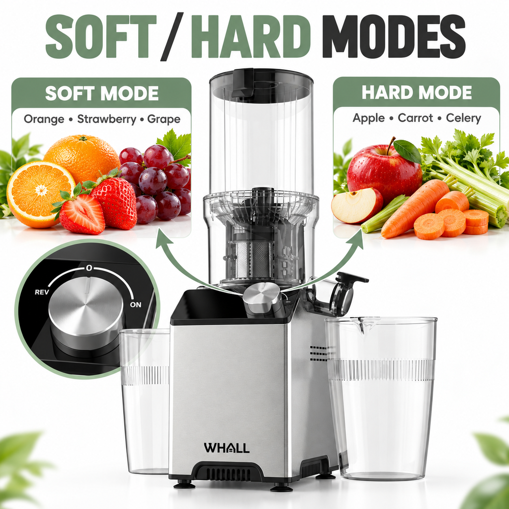 WHALL Cold Press Masticating Juicer photo 4