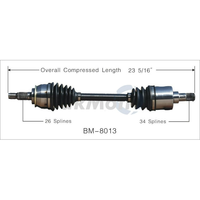 TrakMotive BM-8013 CV Axle Shaft Premium OEM Replacement