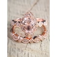 thumbnail image 2 of JeenJewels Sale 1.50 carat Round Cut Morganite and Diamond Halo Bridal Wedding Ring Set in Rose Gold: Bestselling Design, 2 of 2