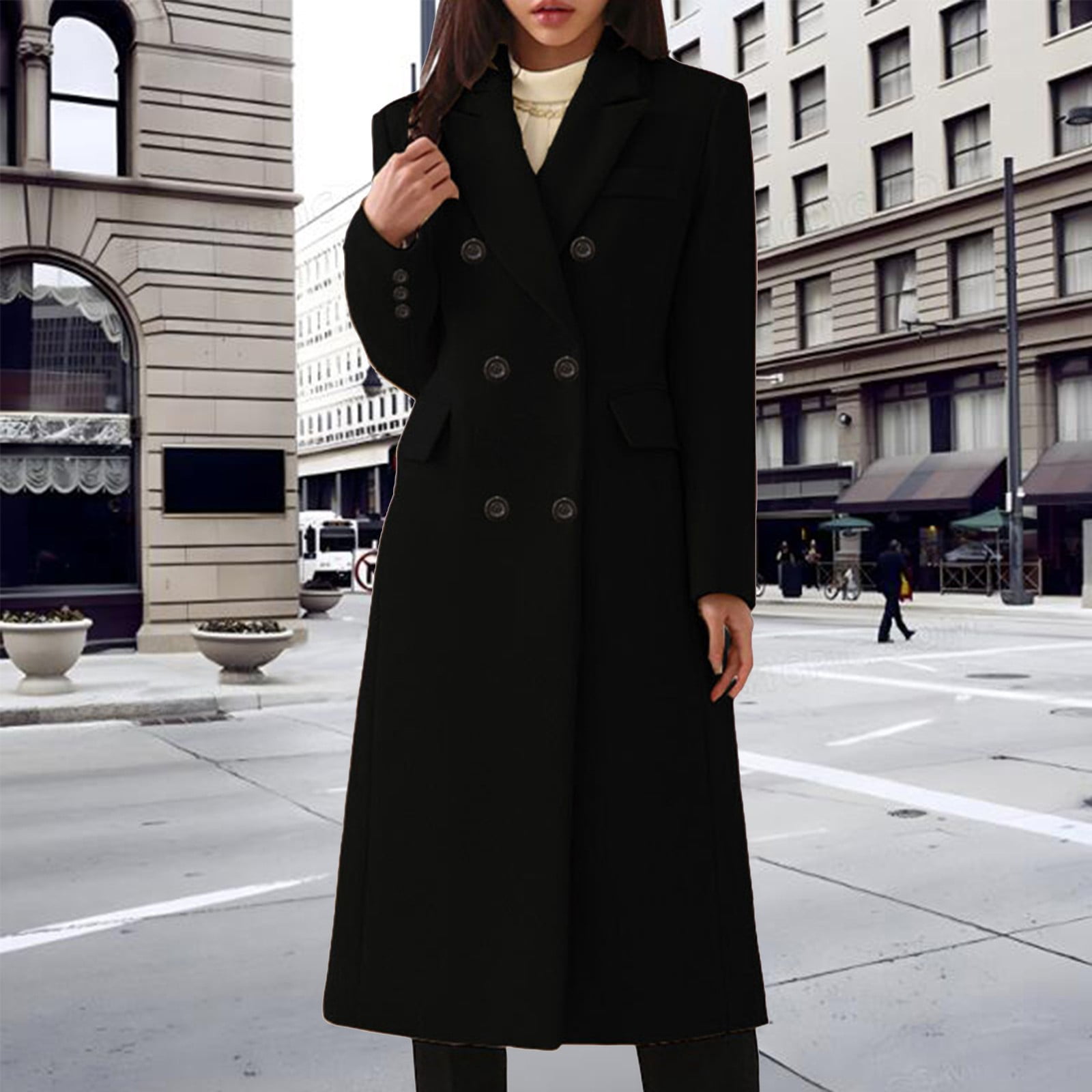 Daznico Winter Coats for Women,Women's Casual Long Double