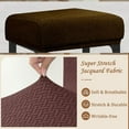 thumbnail image 4 of Rectangle Stretch Counter Height Barstool Slipcovers Rectangular Vanity Stool Cover Kitchen Counter Saddle Seat Cover 6PC Coffee, 4 of 12