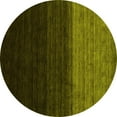 thumbnail image 1 of Ahgly Company Indoor Round Abstract Yellow Contemporary Area Rugs, 7' Round, 1 of 4