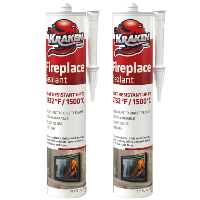 Sellador para chimeneas Kraken Bond de alta temperatura, negro, 300 ml