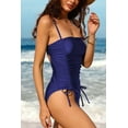 thumbnail image 4 of Attraco Women One Piece Swimsuit Solid Color Back Cutout Adjustable Straps, 4 of 5