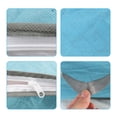 thumbnail image 3 of Unique Bargains Home Foldable Zippered Dustproof Quilt Clothes Storage Bag Container Blue, 3 of 7