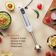 thumbnail image 3 of Potente batidora de inmersión, batidora de mano eléctrica de 500 vatios con modo turbo, base desmontable. Batidora de cocina de mano para sopa, batidos, puré, comida para bebés, cuchillas de acero ino, 3 of 5