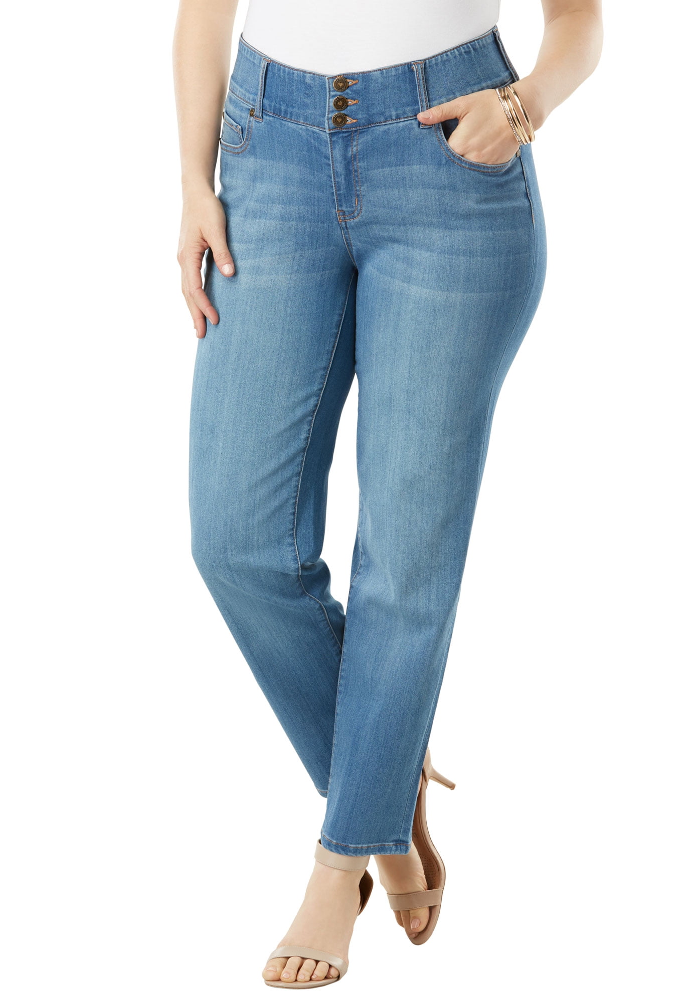 best dressed straight leg jeans plus size