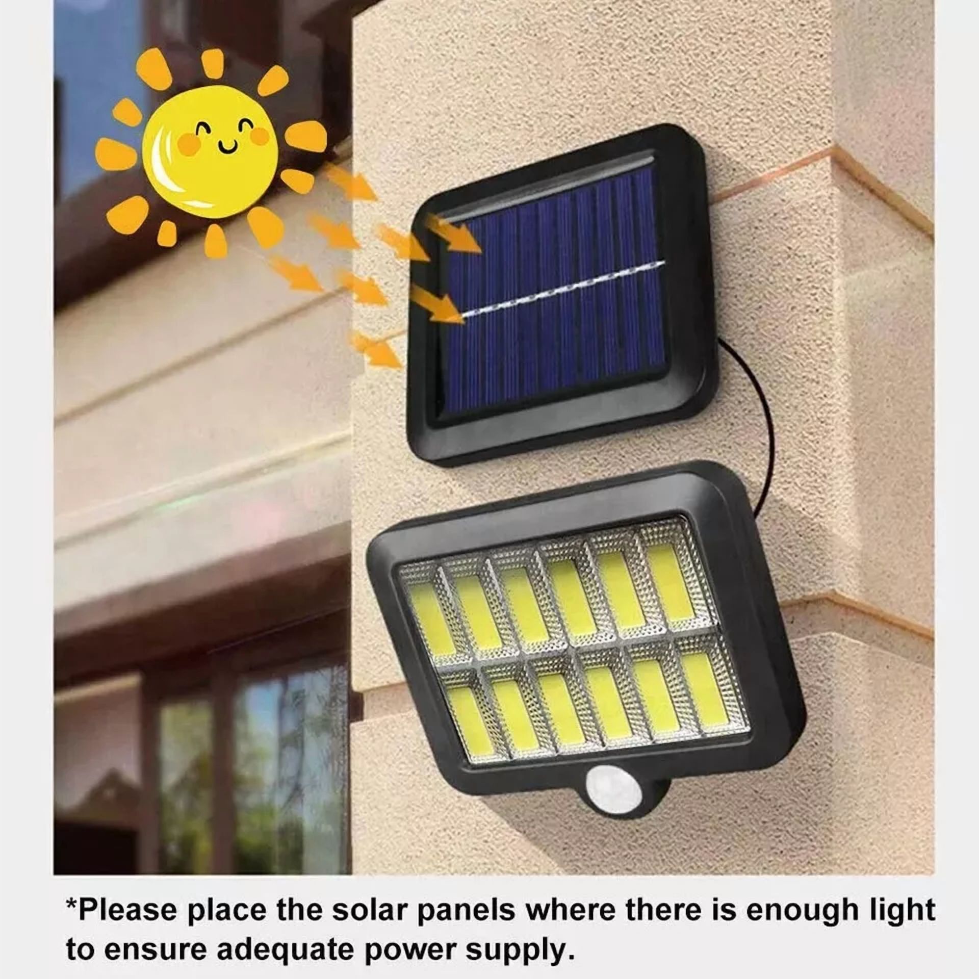 Outdoor Solar Street Light With Motion Sensor – Dusk To Dawn LED Lamp (1500W)