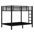 thumbnail image 3 of Bellemave Full Over Full Bunk Beds, Heavy Duty Metal Bunk Beds with Ladders, Industrial Style Bunk Bed Under-Bed Storage Space, No Box Spring Needed（Black), 3 of 8
