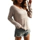 thumbnail image 2 of Xuyuer Womens Knit Sweater 2025 Crewneck Cute Elegant Soft Long Sleeve Hollow Cable Knit Pullover Tops, 2 of 6