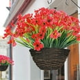 thumbnail image 5 of leaveforme Artificial Outdoor Flowers,8 Bundles UV Resistant Fake Flowers,Artificial Violets Flowers Plastic Faux Flowers Greenery Plants for Outdoor Hanging Plants Garden Porch Window Box Decoration, 5 of 8