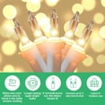 thumbnail image 6 of Tupkee Window Icicle Lights Set, 3 Feet 0.91 m, 50 Clear Incandescent Christmas Indoor Icicle Lights, 6 of 8