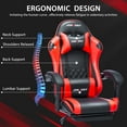 thumbnail image 5 of JONPONY Big and Tall 400LBS Gaming Chair, Ergonomic Design, Gamer Chair PU Leather with Footrest and Lumbar Support, High Back Office Chair Support 8 Hours Long Sitting, Computer Chair,Red, 5 of 12