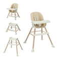thumbnail image 2 of PEXMOR 5 in 1 Convertible Baby High Chair, Easy Clean with Removable Double Tray, 5-Point Harness, Beige, 2 of 8