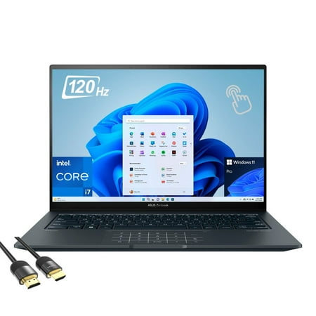 ASUS Zenbook 14X Touchscreen Laptop, 14.5" 2.8K OLED Display, Intel 13th Gen 14-Core i7-13700H, Iris Xe Graphics, 16GB LPDDR5, 512GB PCIe 4.0, Backlit KB, TB 4, WiFi 6E, Mytrix HDMI Cable, Win 11 Pro