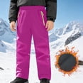 thumbnail image 6 of Cethrio Boys Snow Pants, Fleece Lined Waterproof Warm Windproof Winter Outdoor Pants Hot Pink Size 13-14 T, 6 of 7