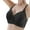 Black, variant on Women's Casual Breathable Tube Top Bra, Nylon, No Steel Ring, 3/4 Cup, Adjustable Straps, for Everyday