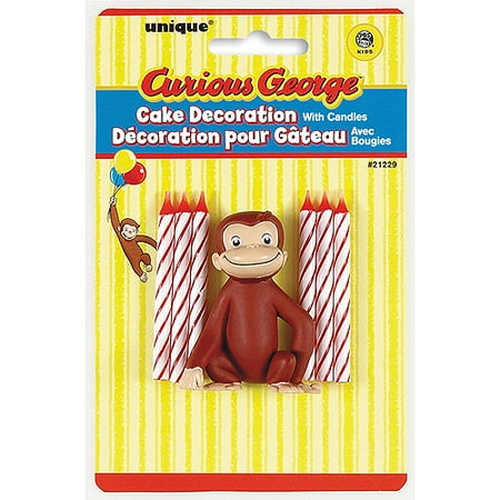Curious George Cake Topper Birthday Candles Walmart Com