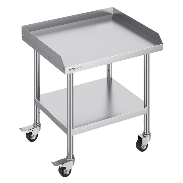 Mesa de trabajo VEVOR de acero inoxidable 60x70x76 cm con ruedas
