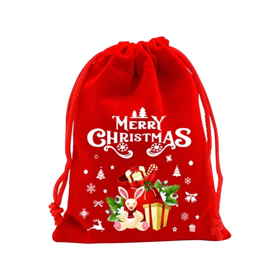 christmas snowman gift bags christmas gift bags small Red Green Mini Velvet Drawstring Pouches for Candy Gift Cards Coins Kids Friends Party Favors Wrapping,C