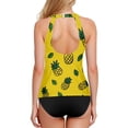 thumbnail image 2 of Women's Swimming Vest Women's Tankini Tops Swimming Vest for Women Soft and Smooth Suitable for Summer Beach Swimming Pool Parties XL Yellow Pineapple Seamless, 2 of 7