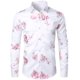 thumbnail image 3 of Nueva camisa de moda para hombre con estampado 3D de flores, solapa con botones, camisa de manga larga, ropa de fiesta, diseño de estilos, camisas cómodas, 3 of 5