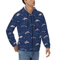 thumbnail image 4 of Zip Up Hoodies for Men - dolphin bright galaxy stars navyblue Long Sleeve Comfrt Men'S Fashion Hoodies & Sweatshirts, Jackets for Men Hoodies Pullover Clothing Clothes with Pouch, 4 of 5